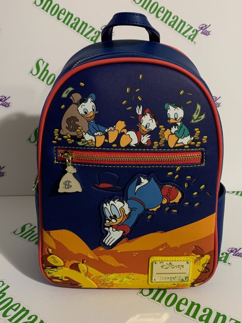 Loungefly Mini Backpack Disney DuckTales Gold Coins Scrooge Huey Dewey Louie Bag